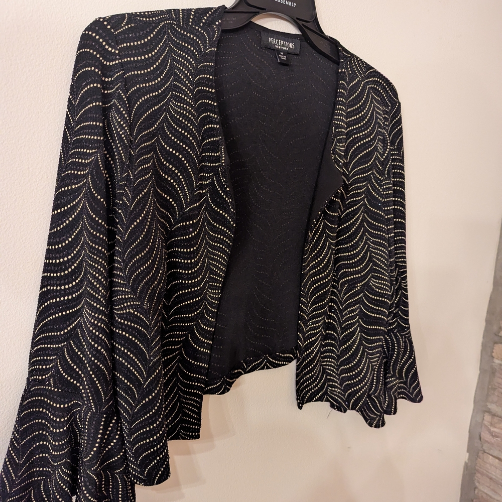 Perceptions New York Black and Gold Women's Sweater 14